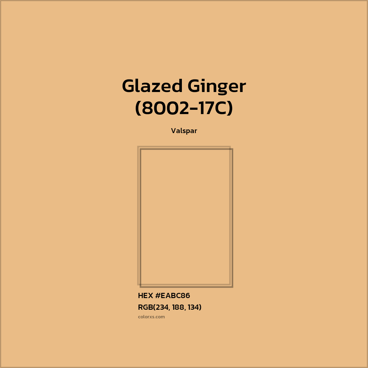#EABC86 Glazed Ginger (8002-17C) Paint Valspar - Color codes and meaning | Matching colors and paints