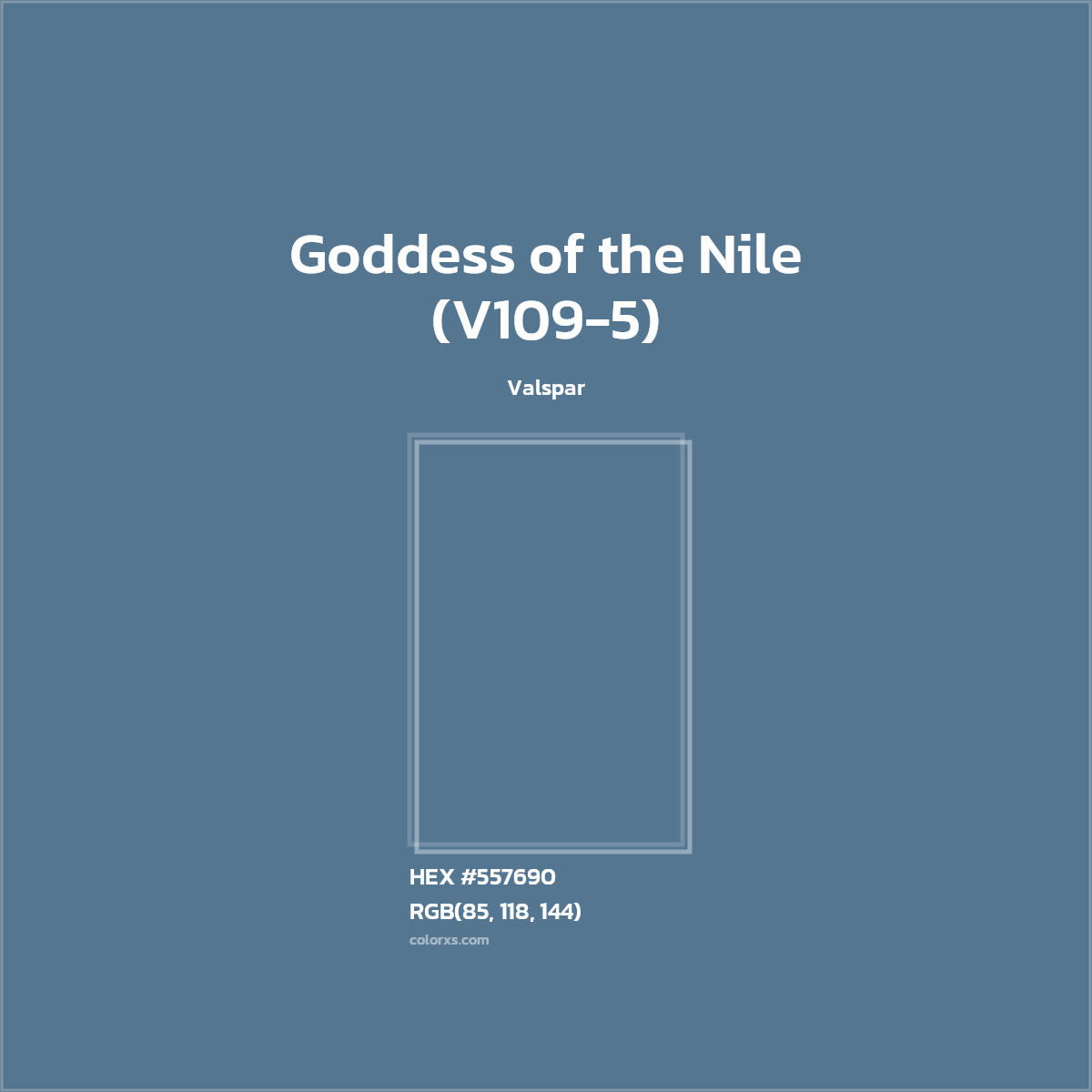 #557690 Goddess of the Nile (V109-5) Paint Valspar - Color codes and meaning | Matching colors and paints