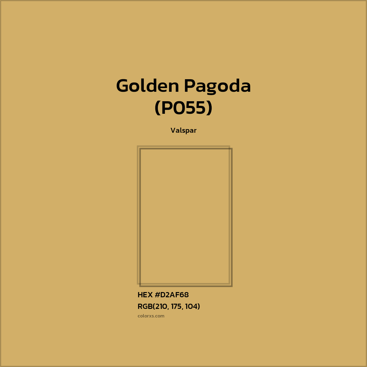 #D2AF68 Golden Pagoda (P055) Paint Valspar - Color codes and meaning | Matching colors and paints