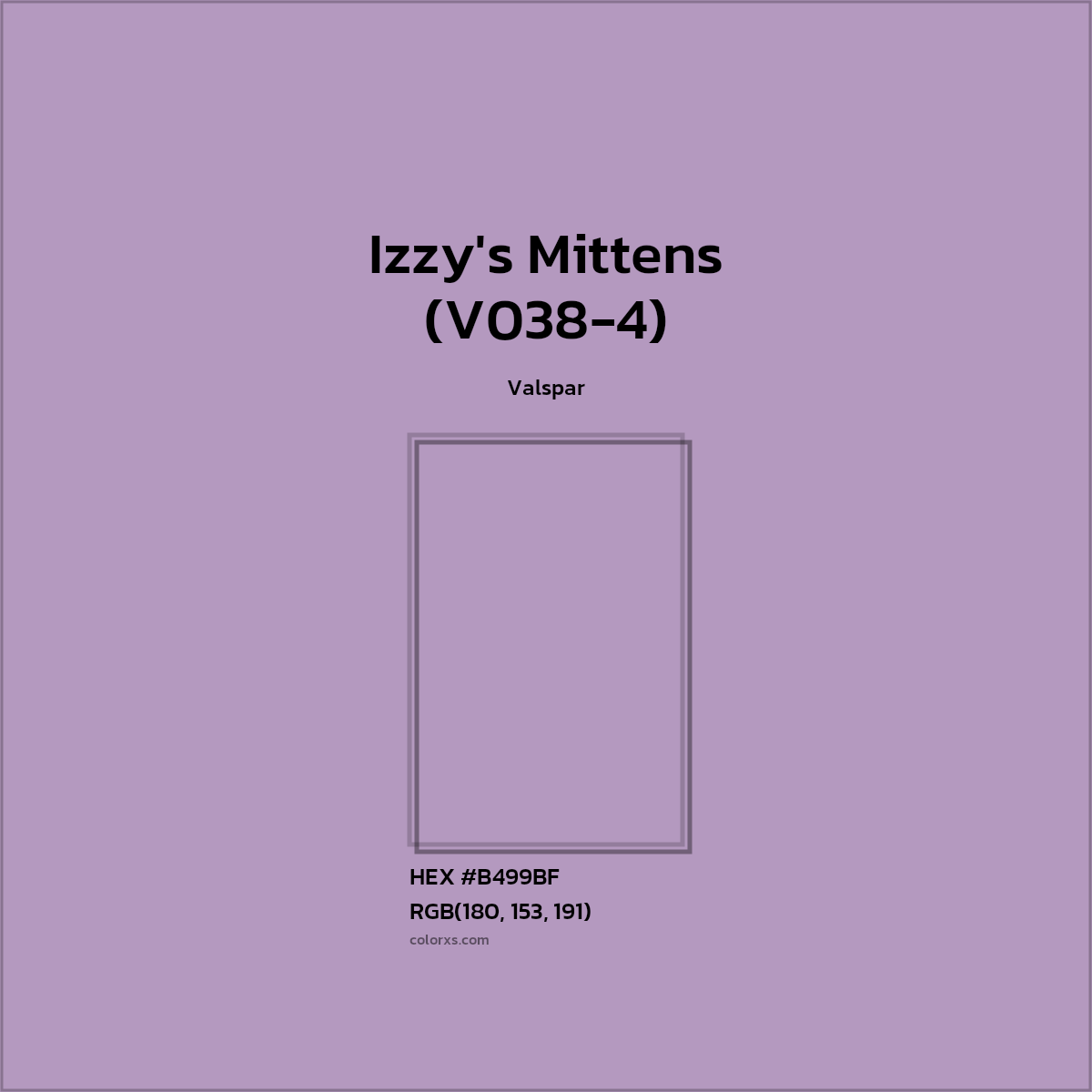 #B499BF Izzy's Mittens (V038-4) Paint Valspar - Color codes and meaning | Matching colors and paints
