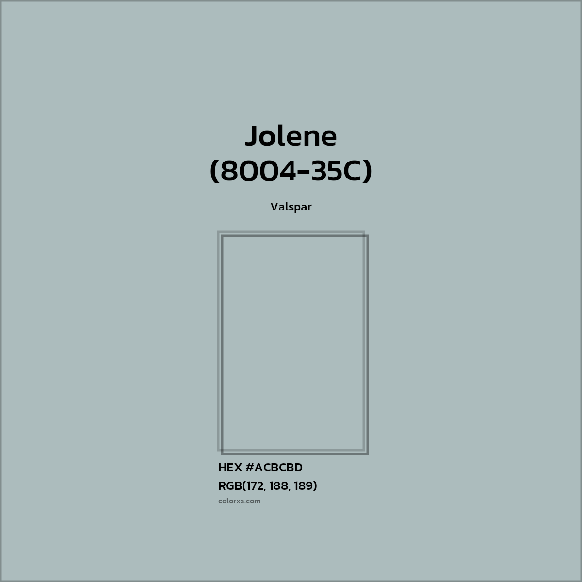 #ACBCBD Jolene (8004-35C) Paint Valspar - Color codes and meaning | Matching colors and paints
