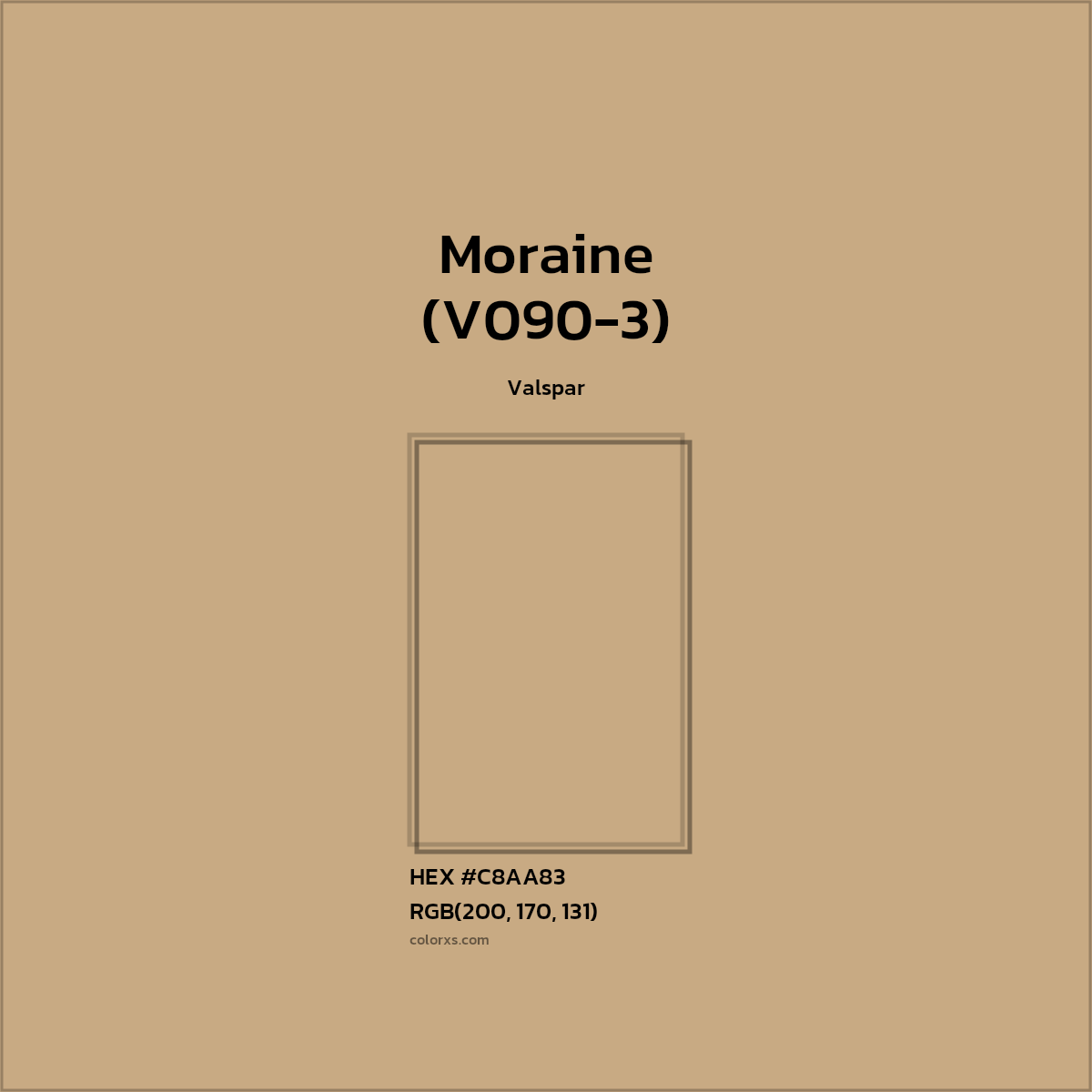 #C8AA83 Moraine (V090-3) Paint Valspar - Color codes and meaning | Matching colors and paints