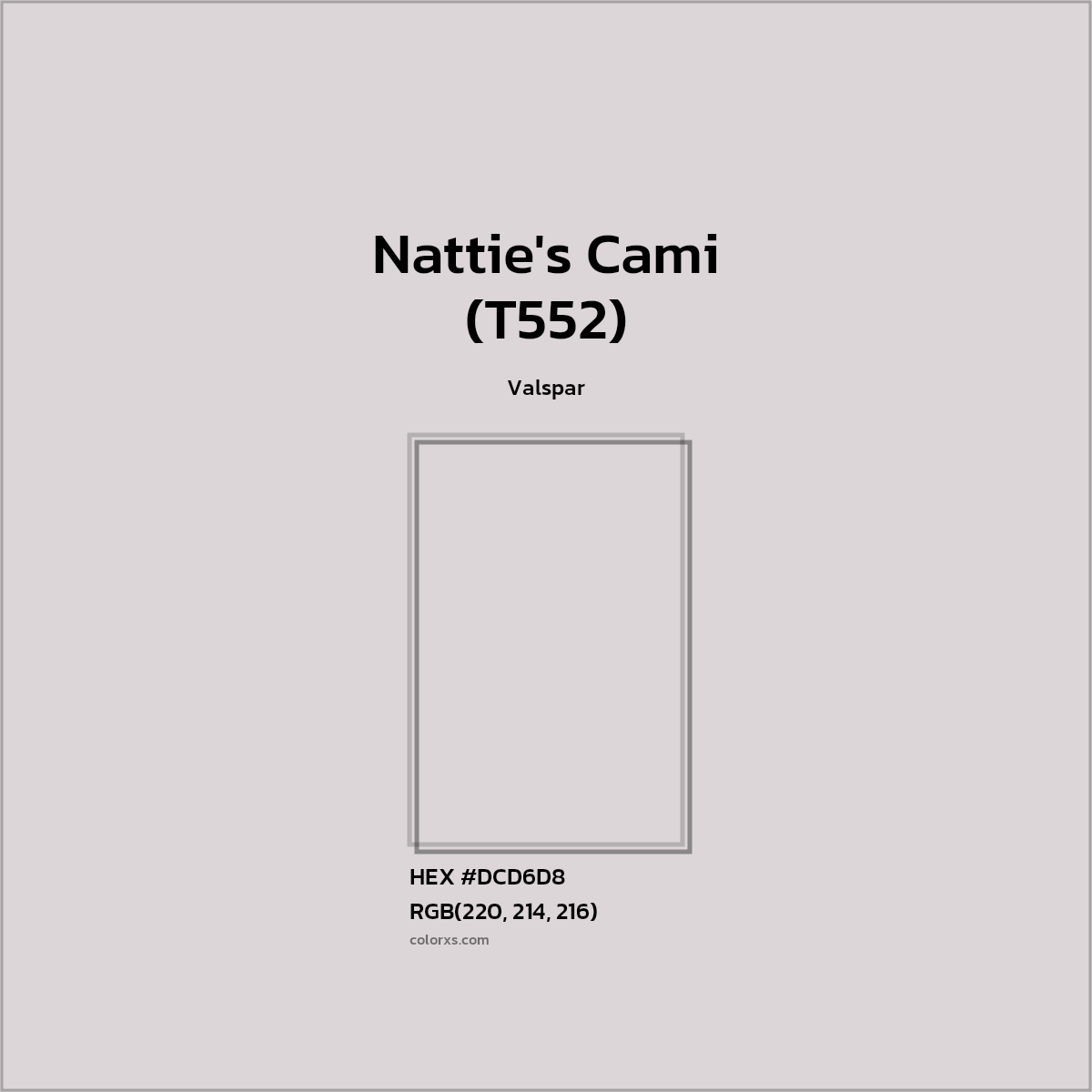 #DCD6D8 Nattie's Cami (T552) Paint Valspar - Color codes and meaning | Matching colors and paints