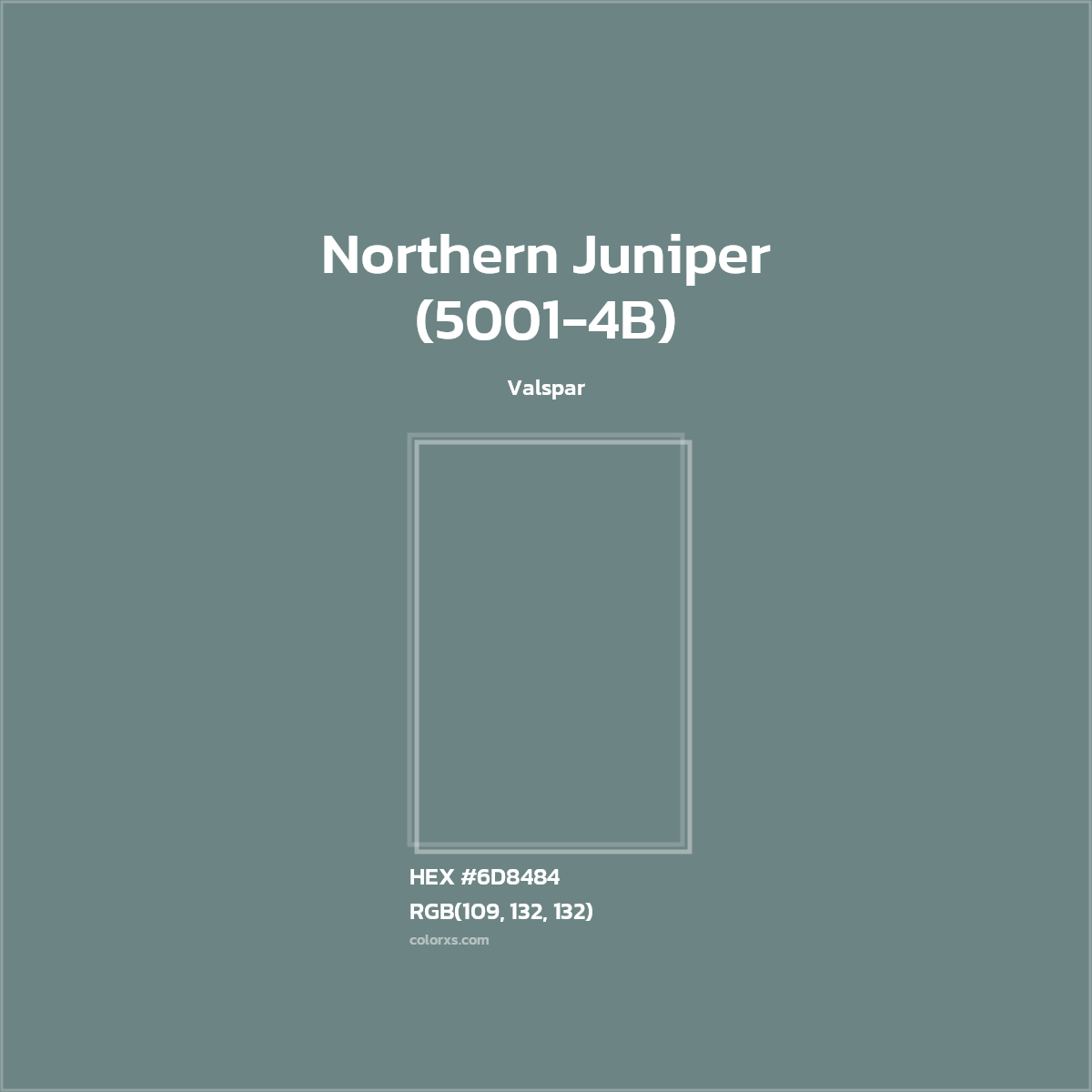 #6D8484 Northern Juniper (5001-4B) Paint Valspar - Color codes and meaning | Matching colors and paints
