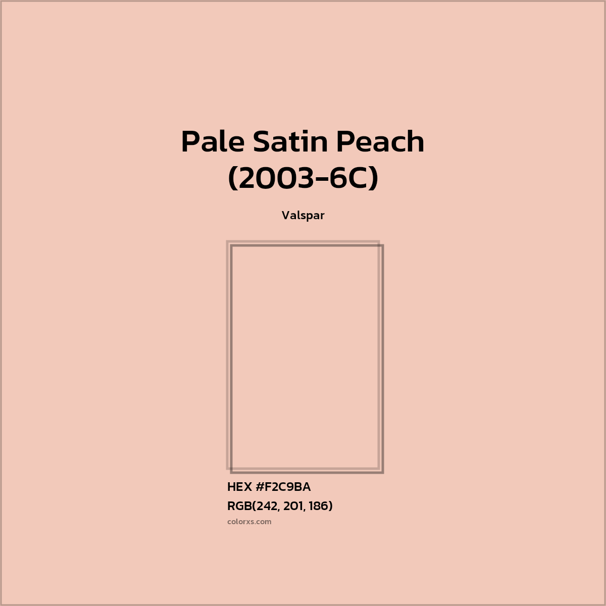 #F2C9BA Pale Satin Peach (2003-6C) Paint Valspar - Color codes and meaning | Matching colors and paints