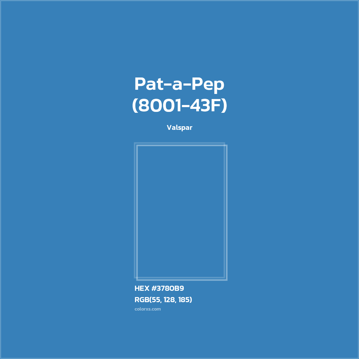 #3780B9 Pat-a-Pep (8001-43F) Paint Valspar - Color codes and meaning | Matching colors and paints