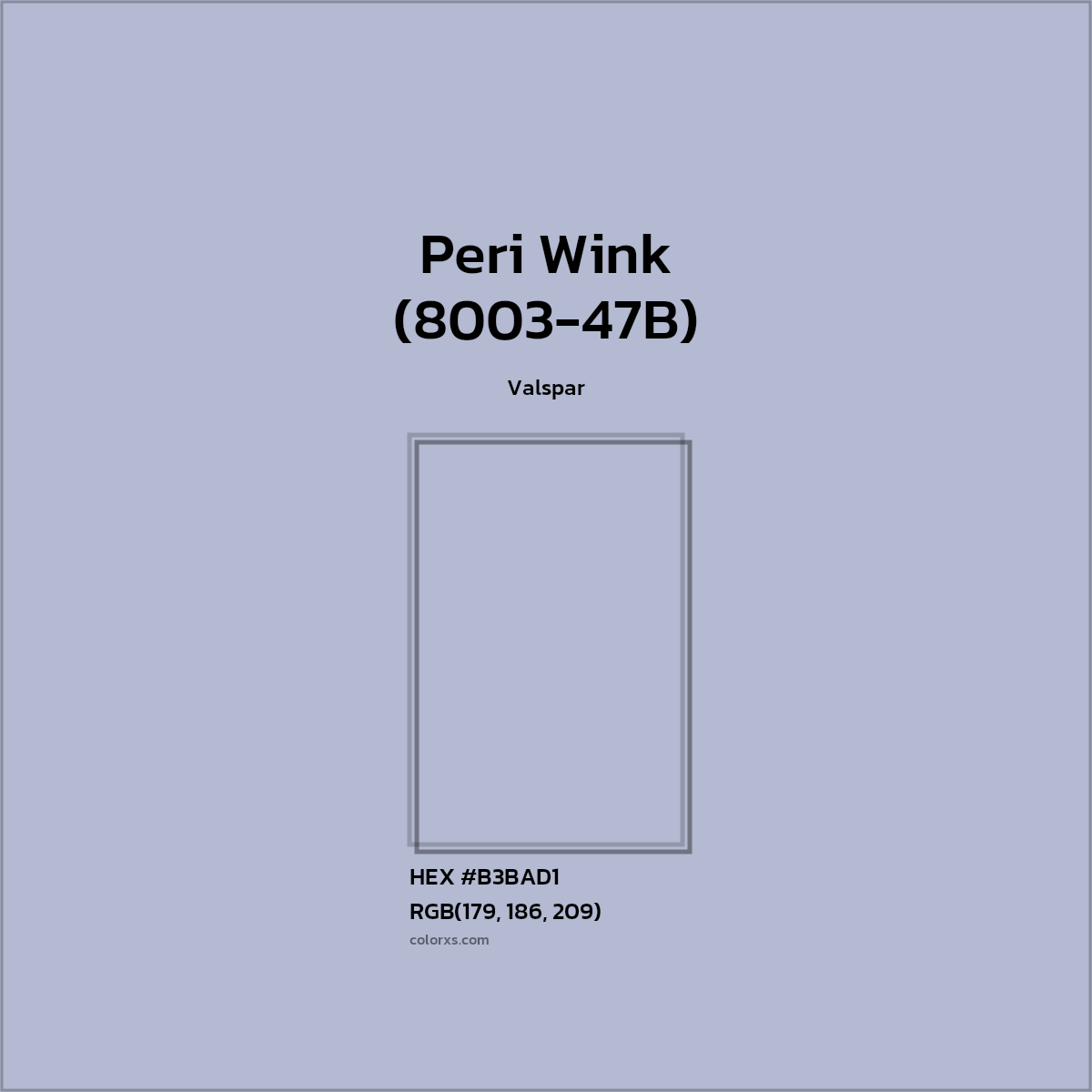 #B3BAD1 Peri Wink (8003-47B) Paint Valspar - Color codes and meaning | Matching colors and paints