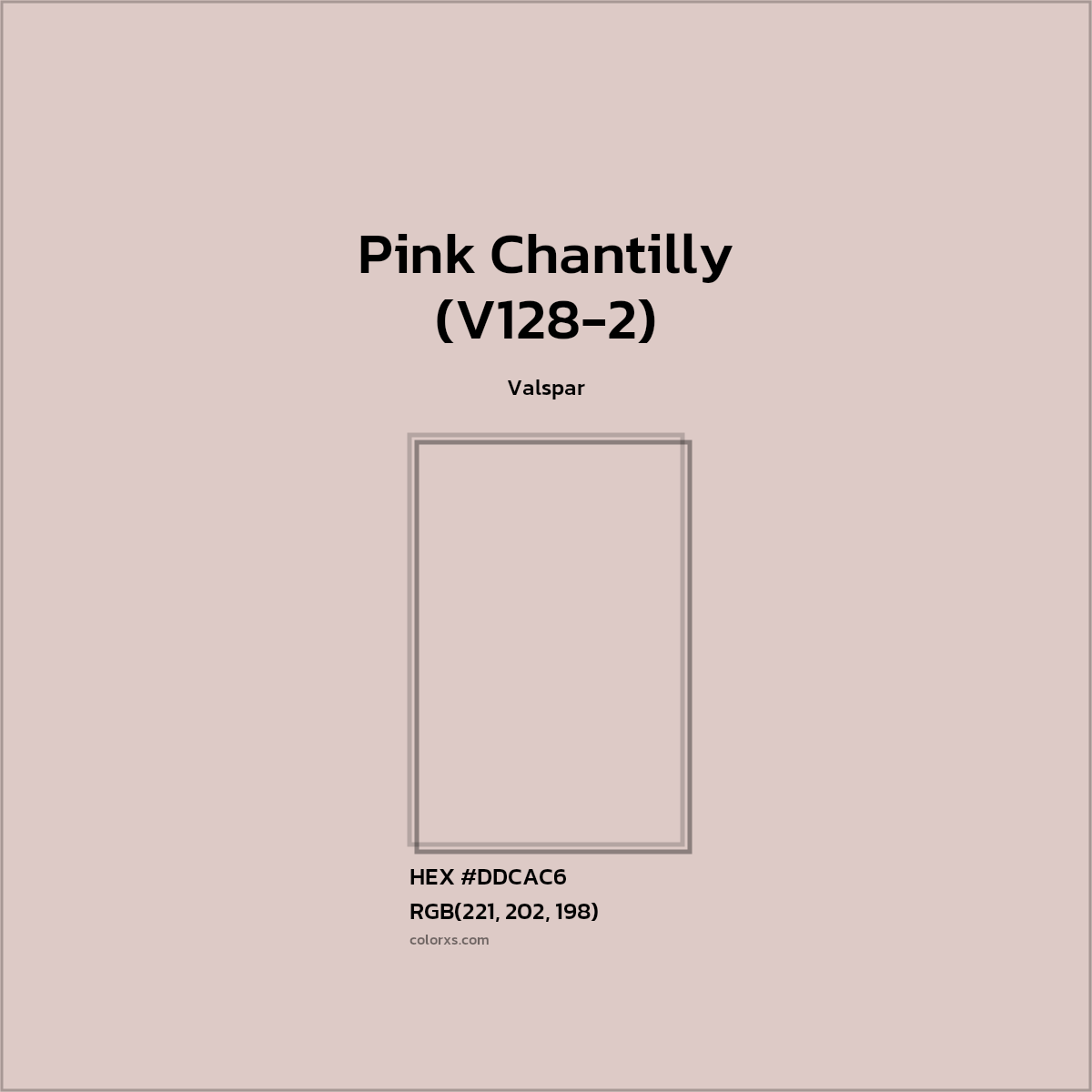 #DDCAC6 Pink Chantilly (V128-2) Paint Valspar - Color codes and meaning | Matching colors and paints