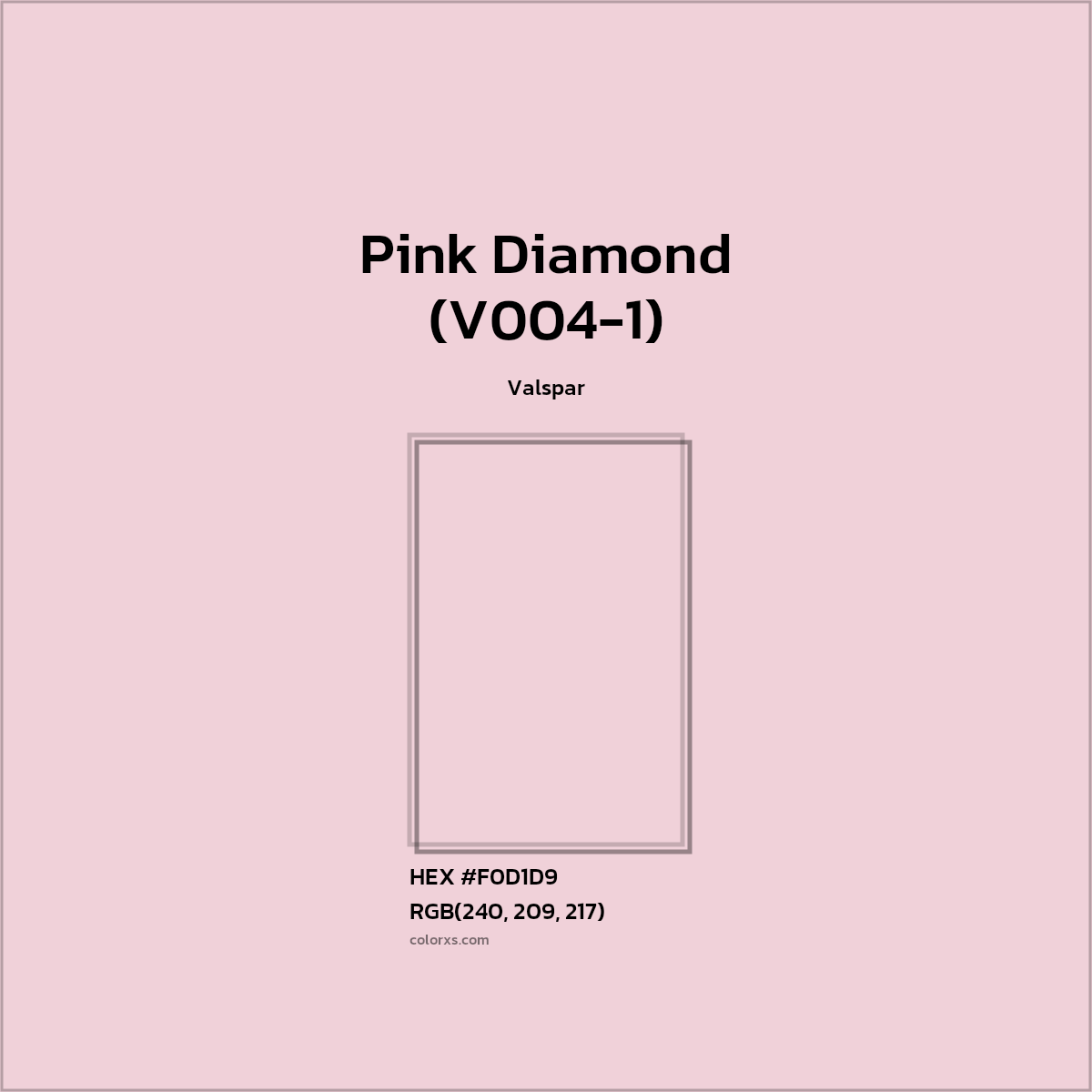 #F0D1D9 Pink Diamond (V004-1) Paint Valspar - Color codes and meaning | Matching colors and paints