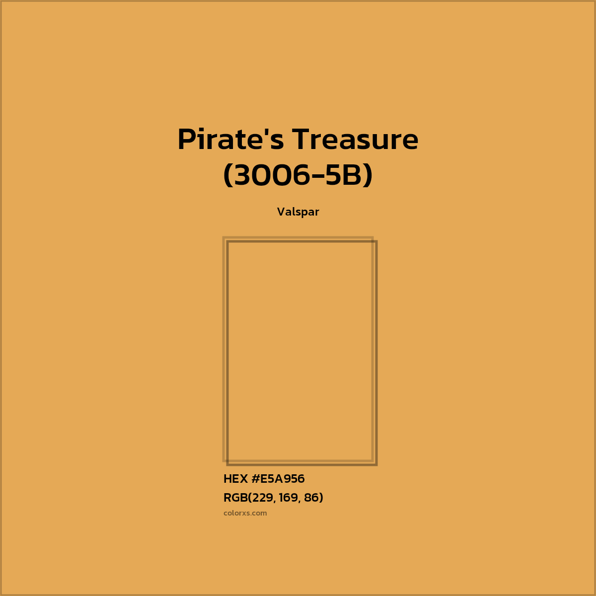 #E5A956 Pirate's Treasure (3006-5B) Paint Valspar - Color codes and meaning | Matching colors and paints