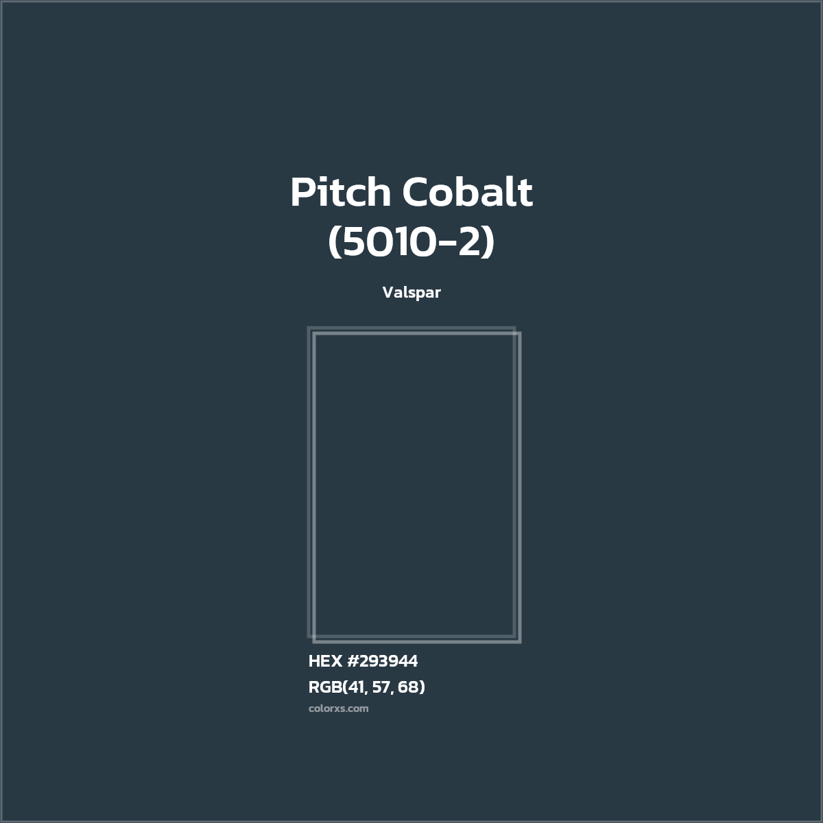 #293944 Pitch Cobalt (5010-2) Paint Valspar - Color codes and meaning | Matching colors and paints
