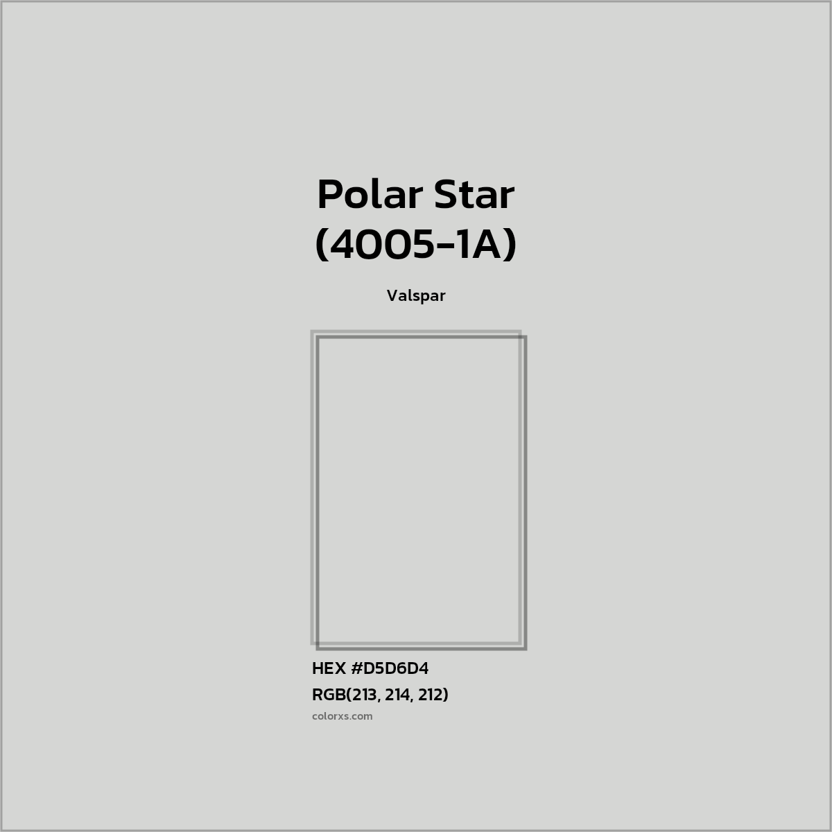 #D5D6D4 Polar Star (4005-1A) Paint Valspar - Color codes and meaning | Matching colors and paints