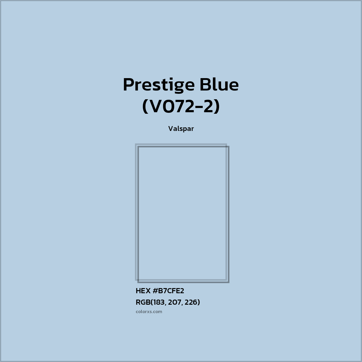 #B7CFE2 Prestige Blue (V072-2) Paint Valspar - Color codes and meaning | Matching colors and paints