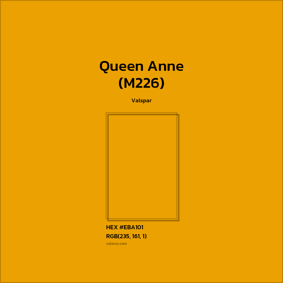 #EBA101 Queen Anne (M226) Paint Valspar - Color codes and meaning | Matching colors and paints