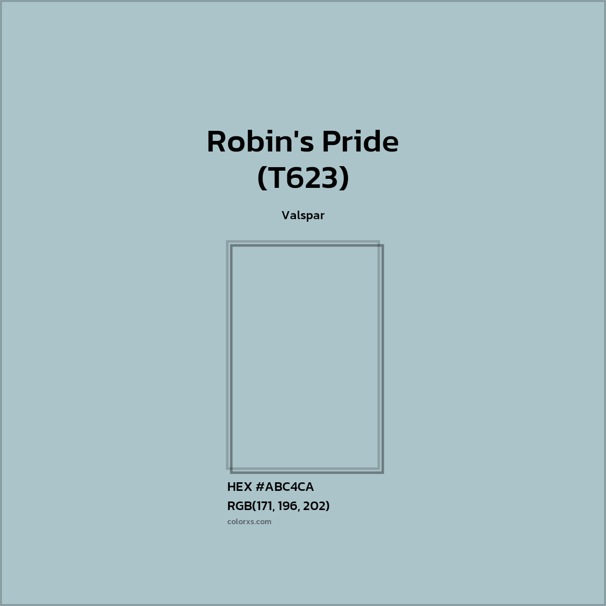 #ABC4CA Robin's Pride (T623) Paint Valspar - Color codes and meaning | Matching colors and paints