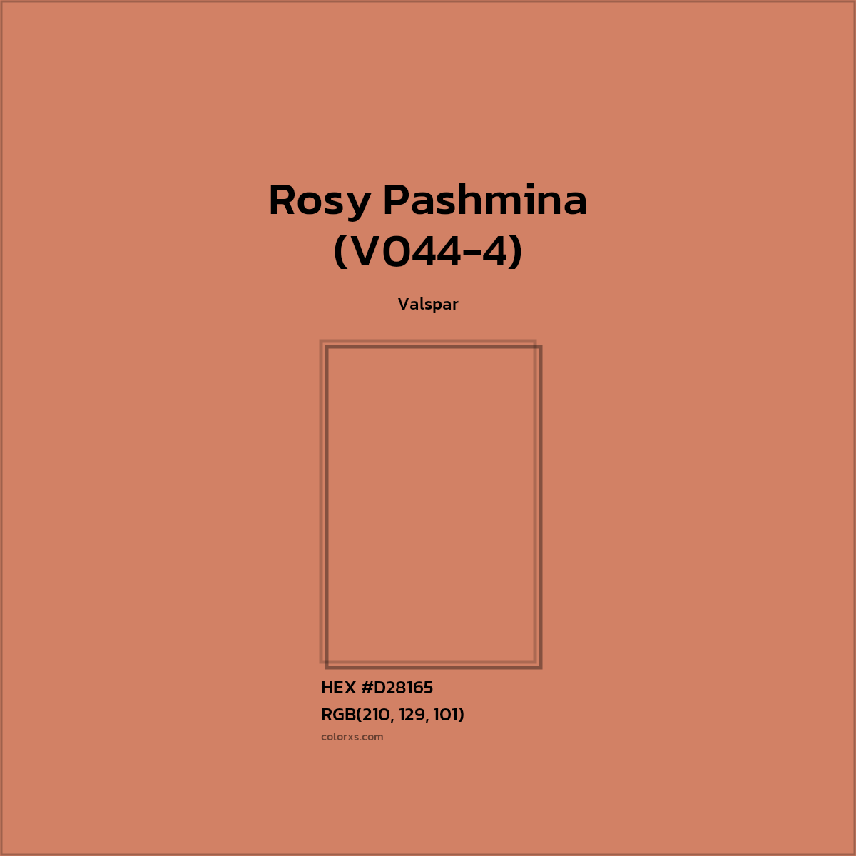 #D28165 Rosy Pashmina (V044-4) Paint Valspar - Color codes and meaning | Matching colors and paints