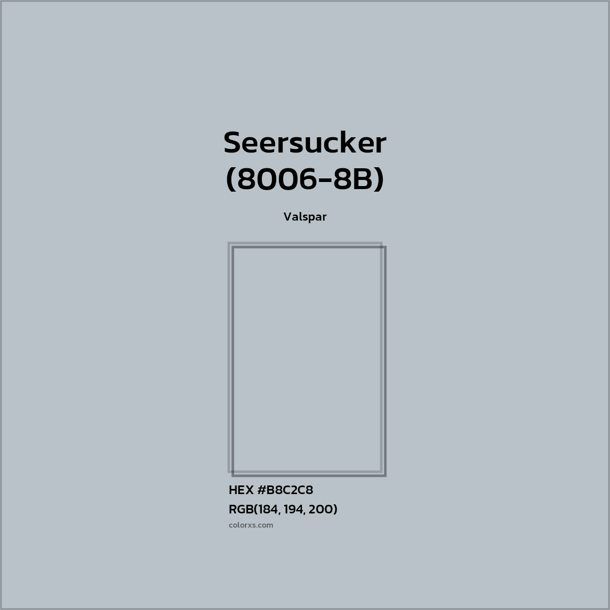 #B8C2C8 Seersucker (8006-8B) Paint Valspar - Color codes and meaning | Matching colors and paints