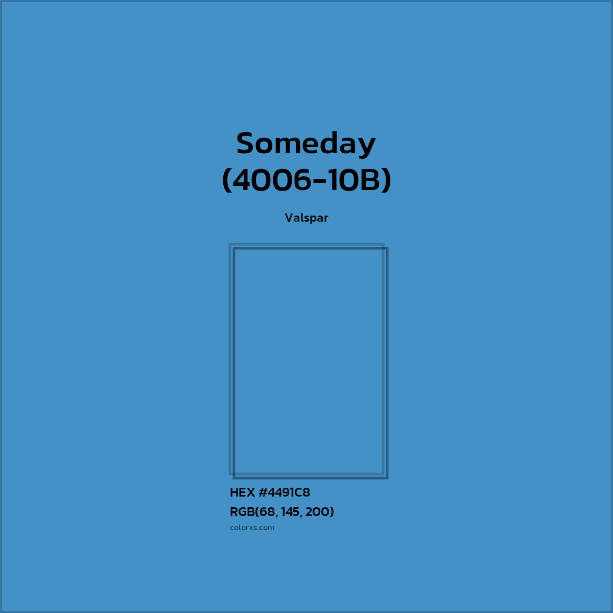 #4491C8 Someday (4006-10B) Paint Valspar - Color codes and meaning | Matching colors and paints