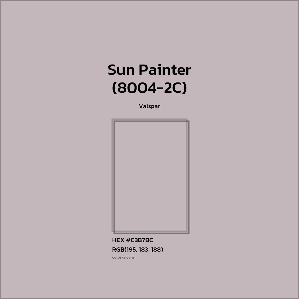 #C3B7BC Sun Painter (8004-2C) Paint Valspar - Color codes and meaning | Matching colors and paints