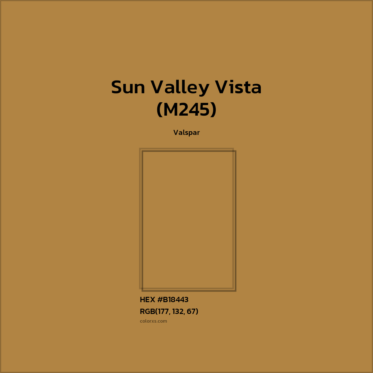 #B18443 Sun Valley Vista (M245) Paint Valspar - Color codes and meaning | Matching colors and paints