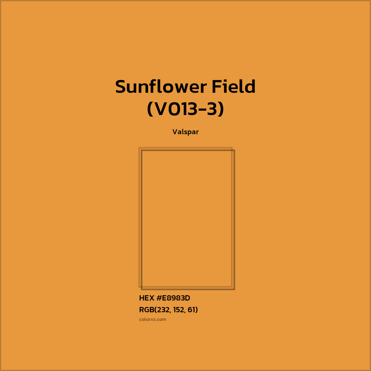 #E8983D Sunflower Field (V013-3) Paint Valspar - Color codes and meaning | Matching colors and paints