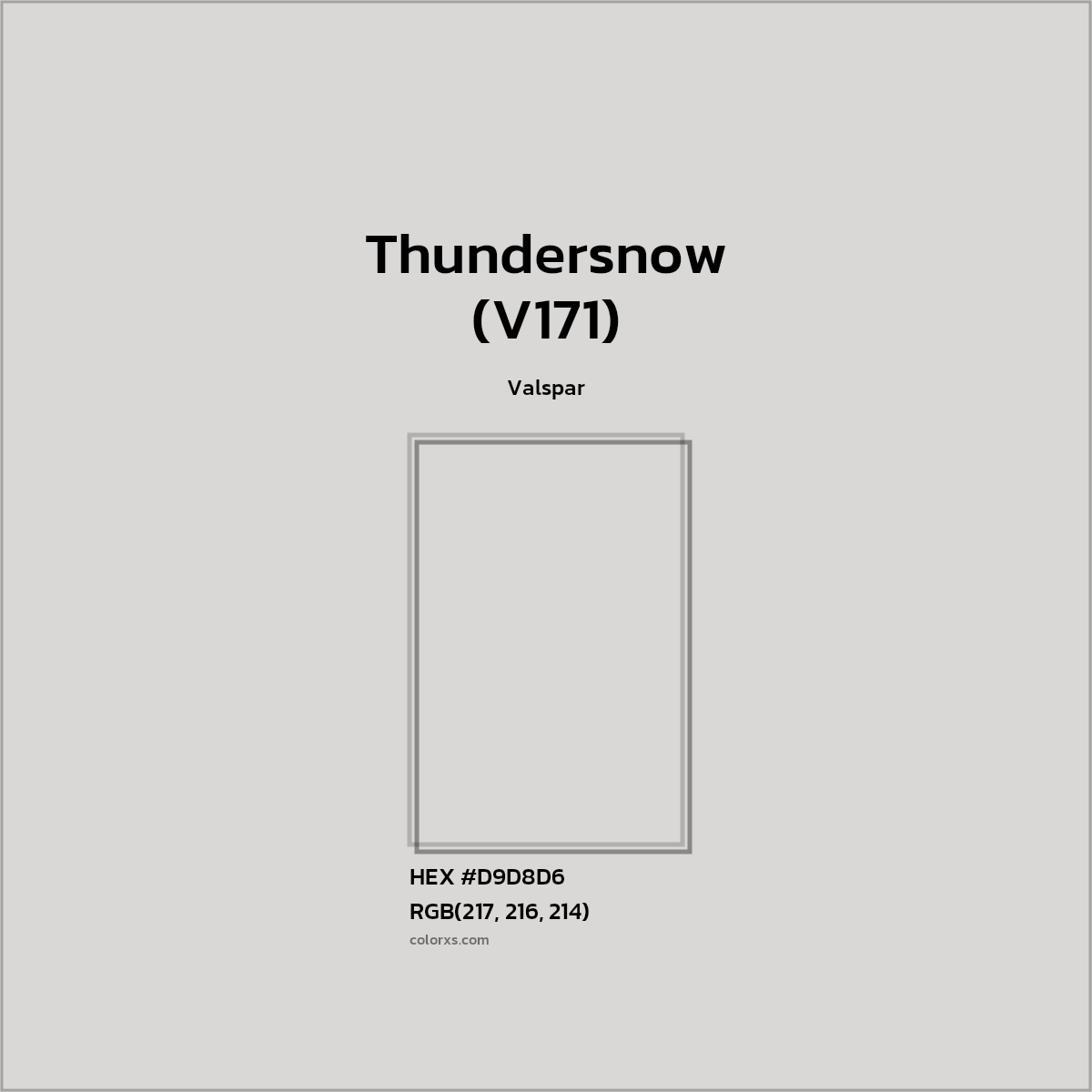 #D9D8D6 Thundersnow (V171) Paint Valspar - Color codes and meaning | Matching colors and paints