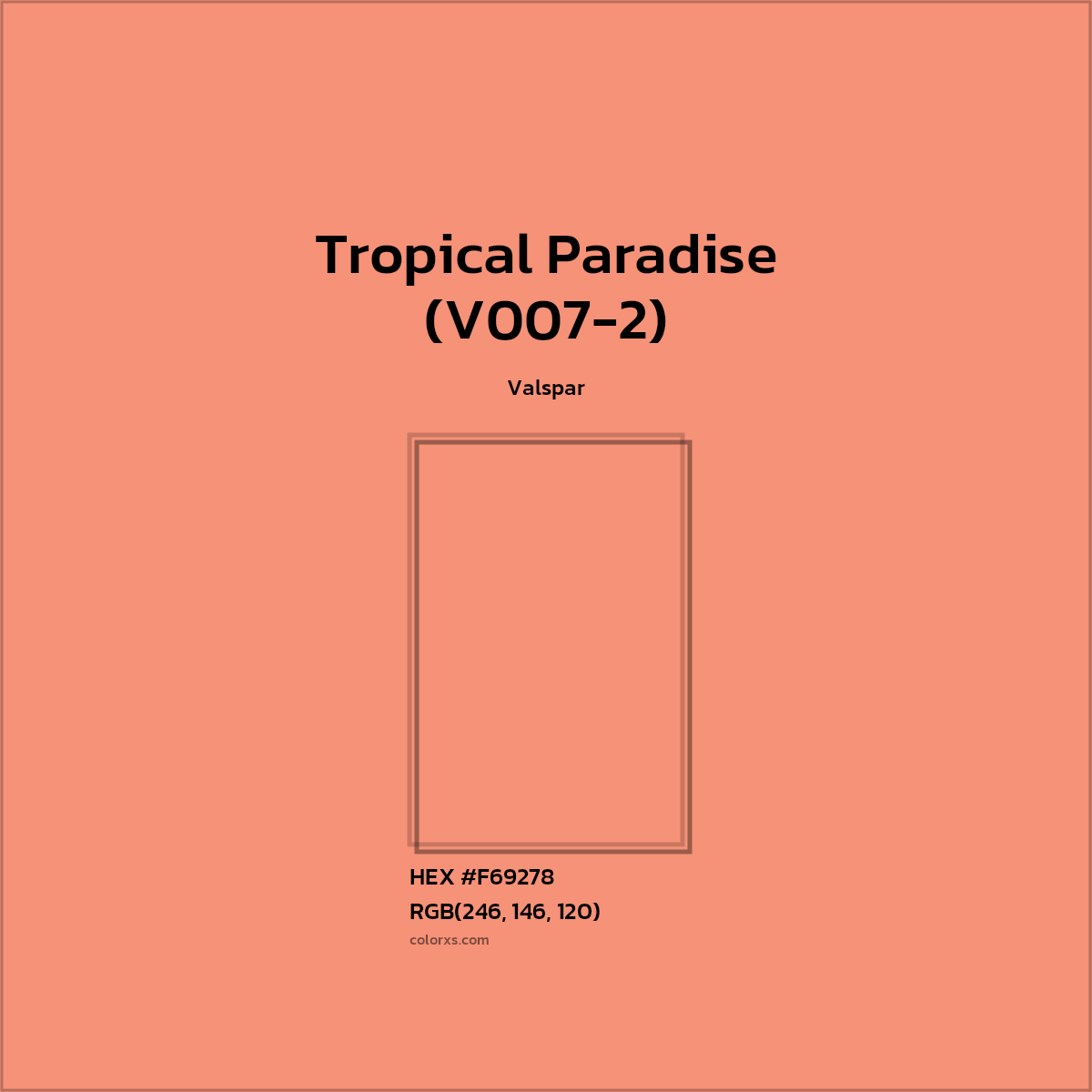 #F69278 Tropical Paradise (V007-2) Paint Valspar - Color codes and meaning | Matching colors and paints