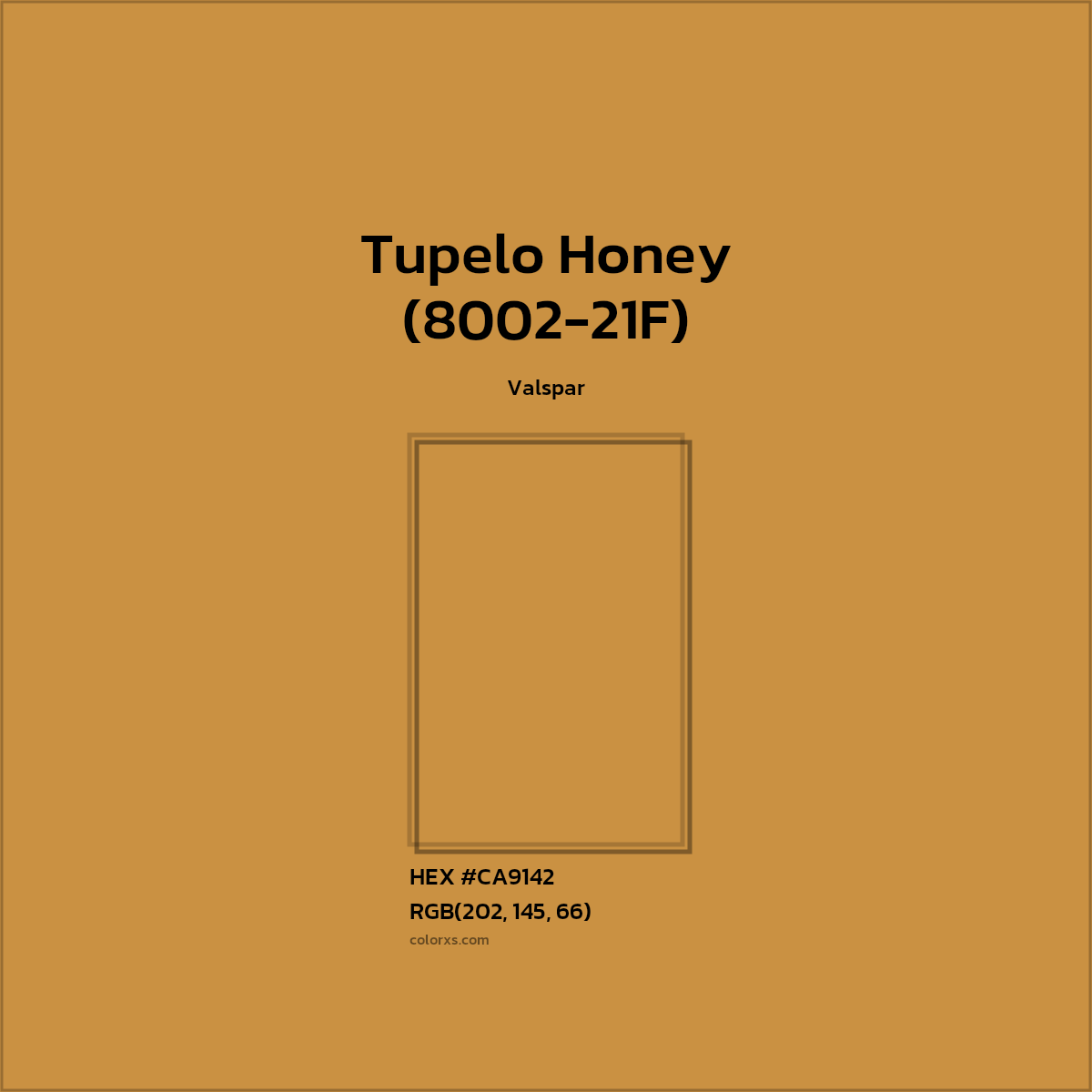 #CA9142 Tupelo Honey (8002-21F) Paint Valspar - Color codes and meaning | Matching colors and paints