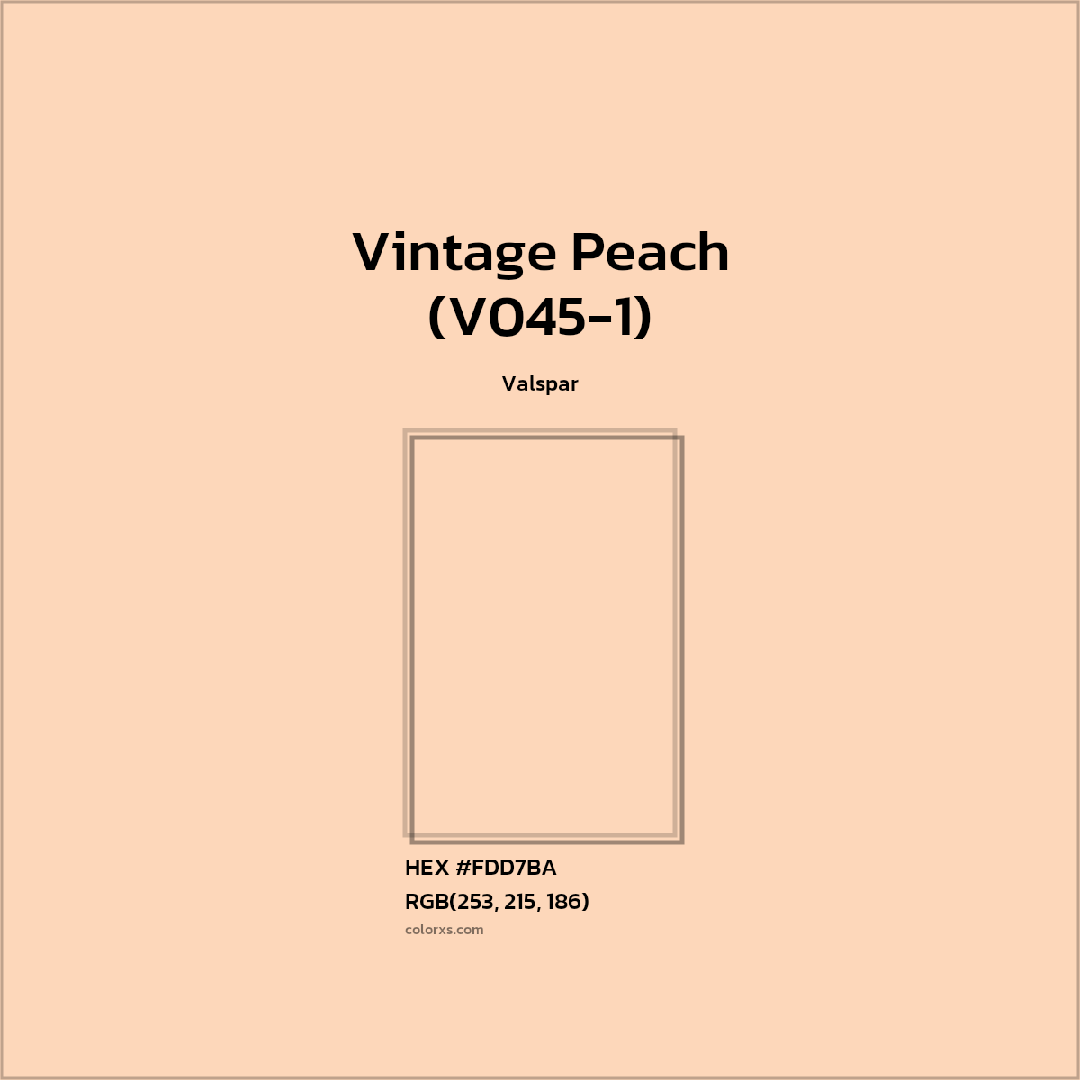 #FDD7BA Vintage Peach (V045-1) Paint Valspar - Color codes and meaning | Matching colors and paints