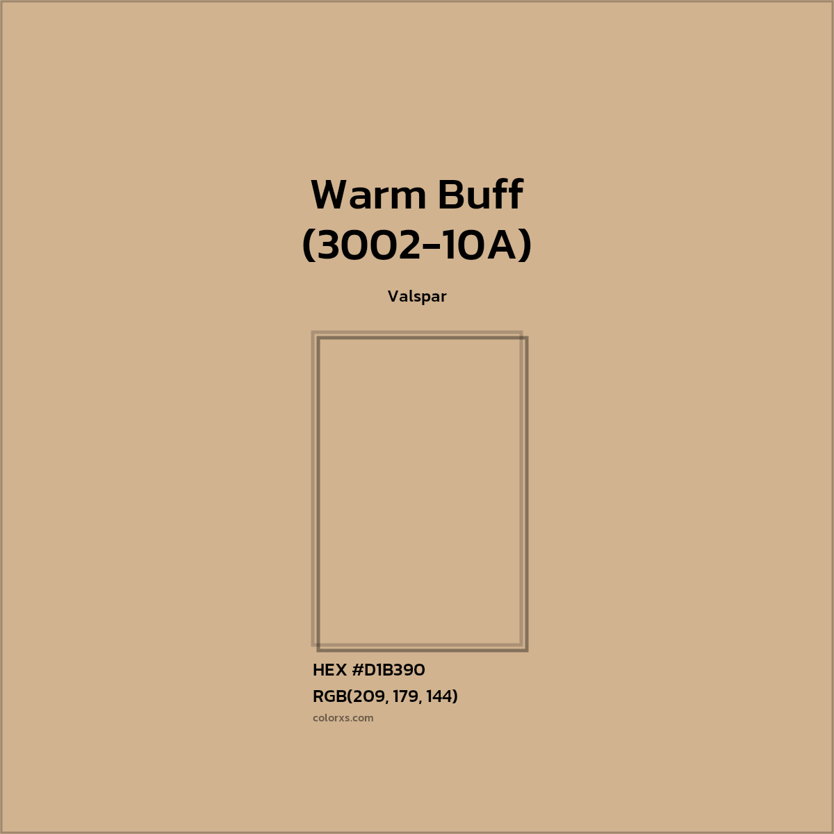 #D1B390 Warm Buff (3002-10A) Paint Valspar - Color codes and meaning | Matching colors and paints