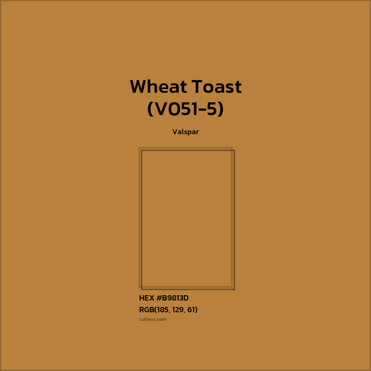 #B9813D Wheat Toast (V051-5) Paint Valspar - Color codes and meaning | Matching colors and paints