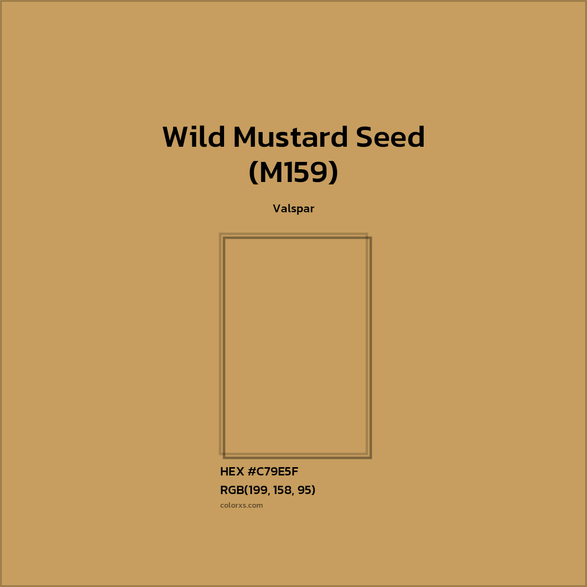 #C79E5F Wild Mustard Seed (M159) Paint Valspar - Color codes and meaning | Matching colors and paints