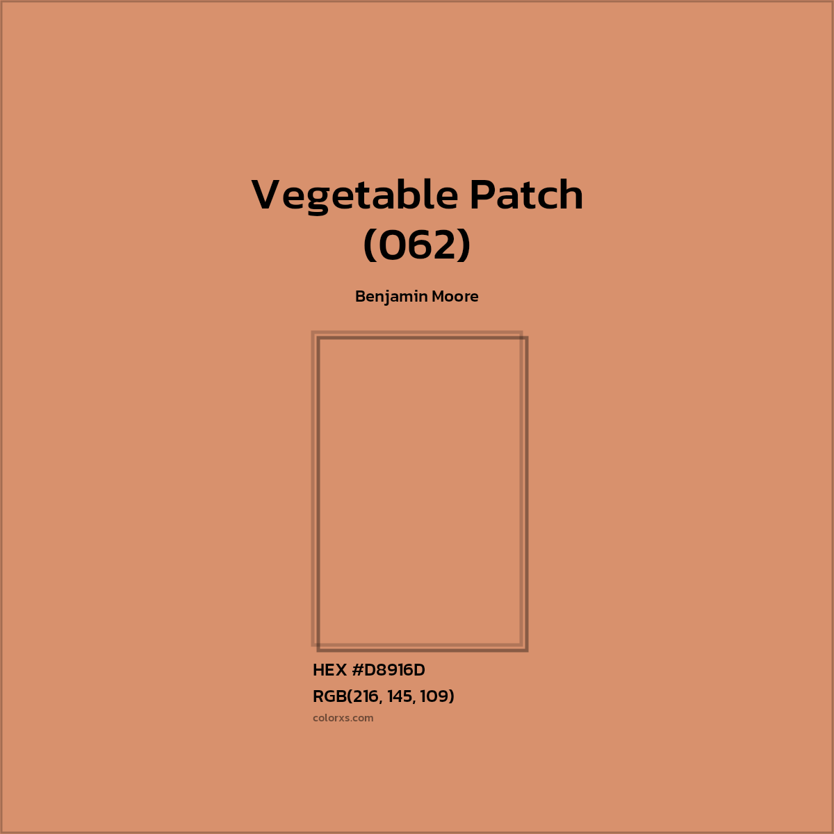 #D8916D Vegetable Patch (062) Paint Benjamin Moore - Color codes and meaning | Matching colors and paints