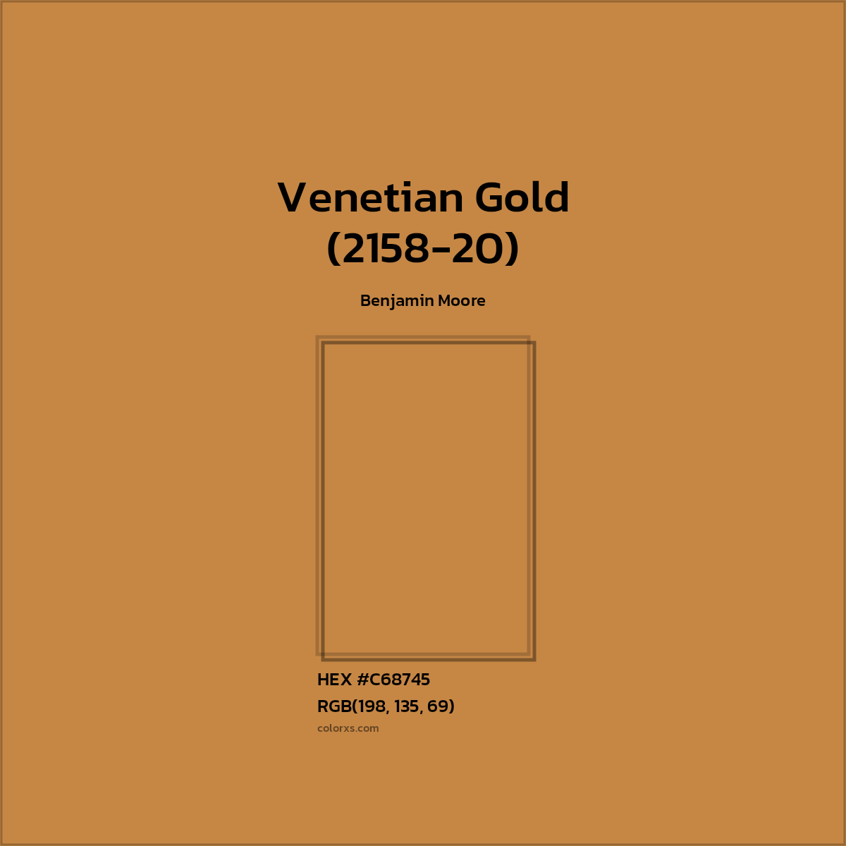 #C68745 Venetian Gold (2158-20) Paint Benjamin Moore - Color codes and meaning | Matching colors and paints