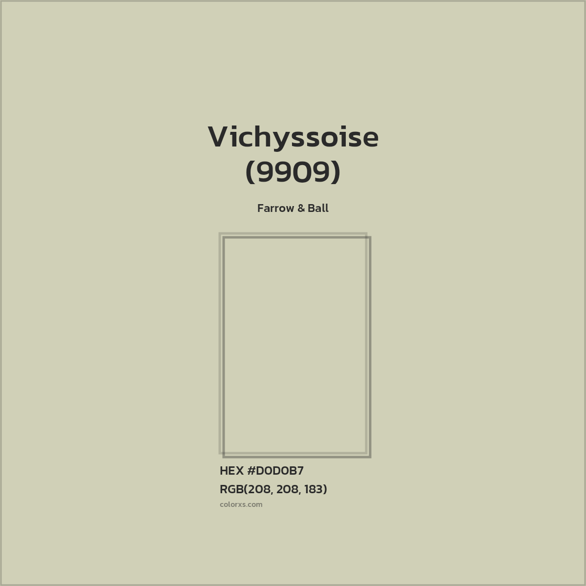 #D0D0B7 Vichyssoise (9909) Paint Farrow & Ball - Color codes and meaning | Matching colors and paints