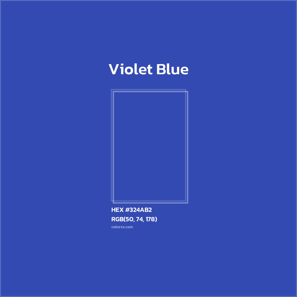 #324AB2 Violet Blue Color  - Color codes and meaning | Matching colors and paints