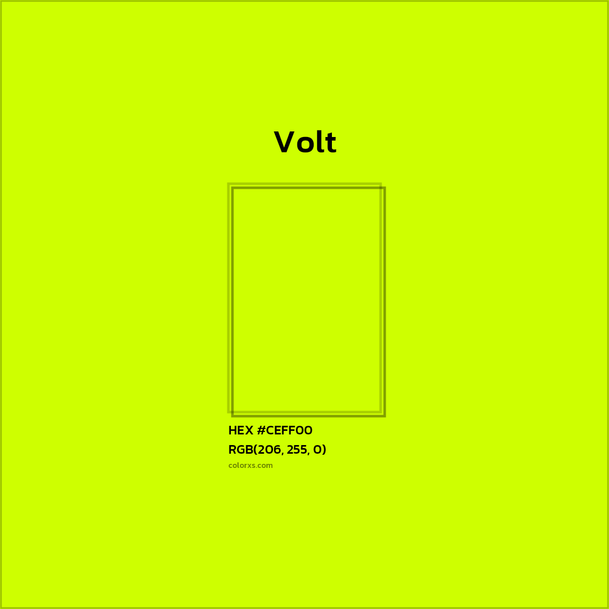 #CEFF00 Volt Other Brand - Color codes and meaning | Matching colors and paints