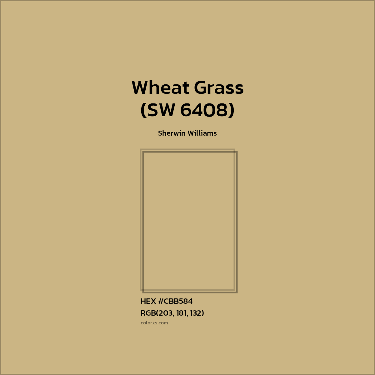 #CBB584 Wheat Grass (SW 6408) Paint Sherwin Williams - Color codes and meaning | Matching colors and paints