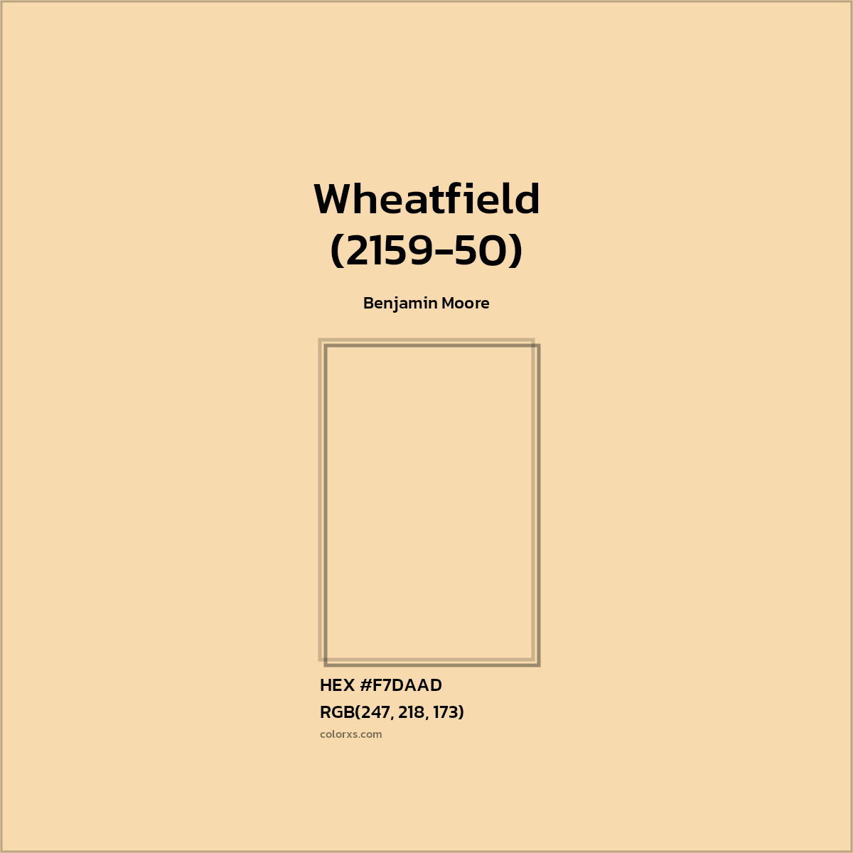 #F7DAAD Wheatfield (2159-50) Paint Benjamin Moore - Color codes and meaning | Matching colors and paints