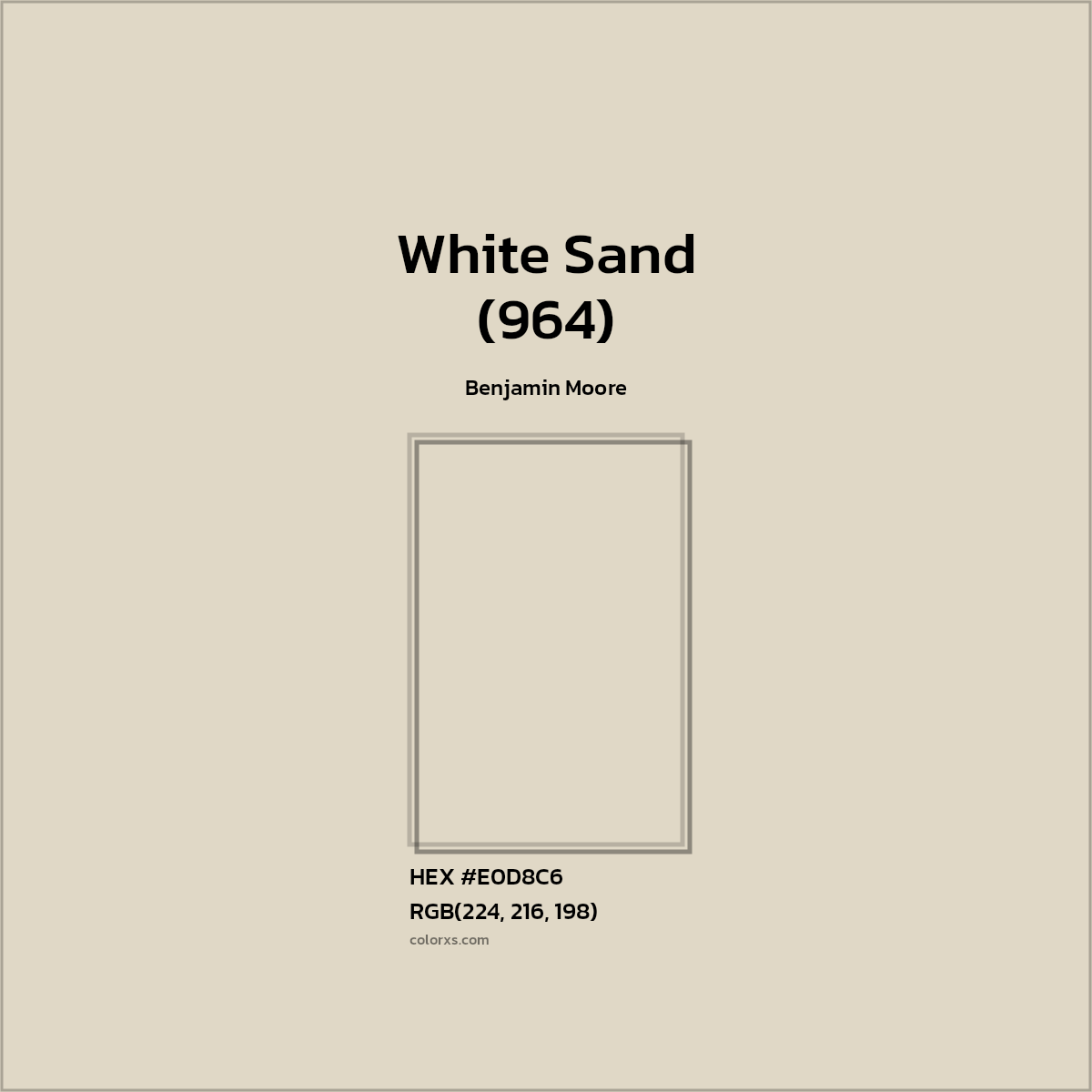 #E0D8C6 White Sand (964) Paint Benjamin Moore - Color codes and meaning | Matching colors and paints