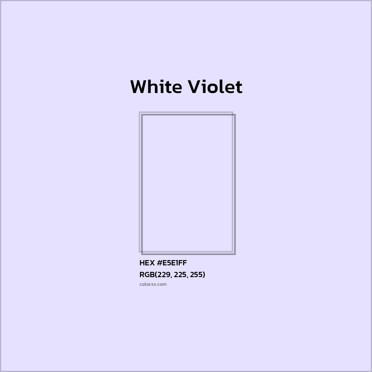 #E5E1FF White Violet Color  - Color codes and meaning | Matching colors and paints