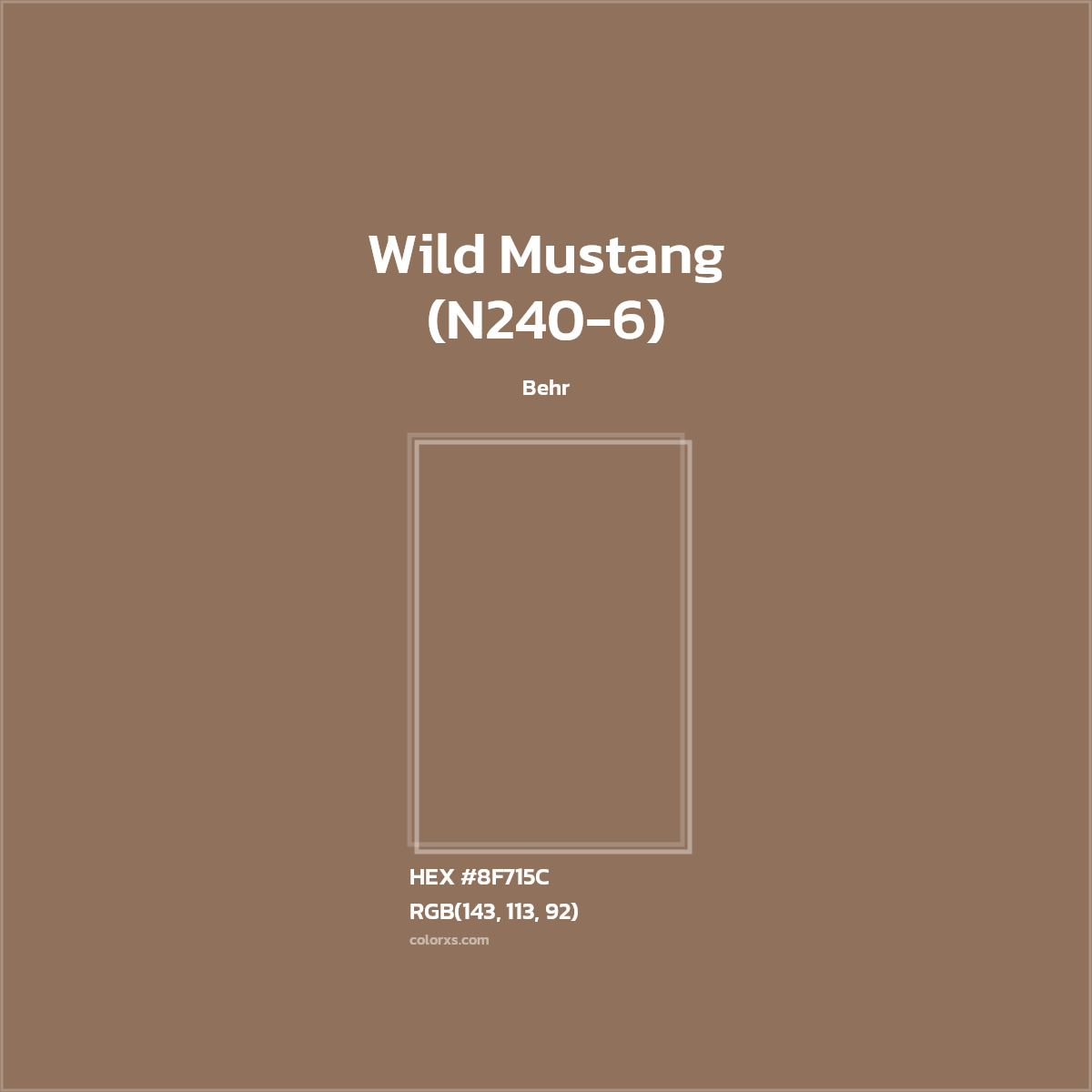 #8F715C Wild Mustang (N240-6) Paint Behr - Color codes and meaning | Matching colors and paints