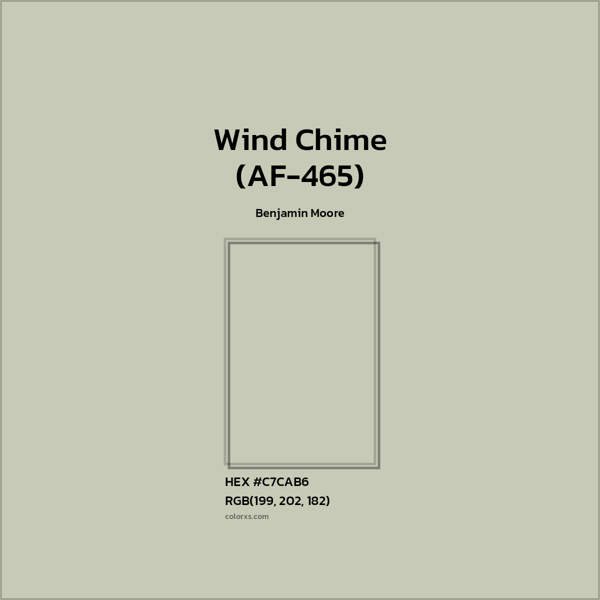 #C7CAB6 Wind Chime (AF-465) Paint Benjamin Moore - Color codes and meaning | Matching colors and paints