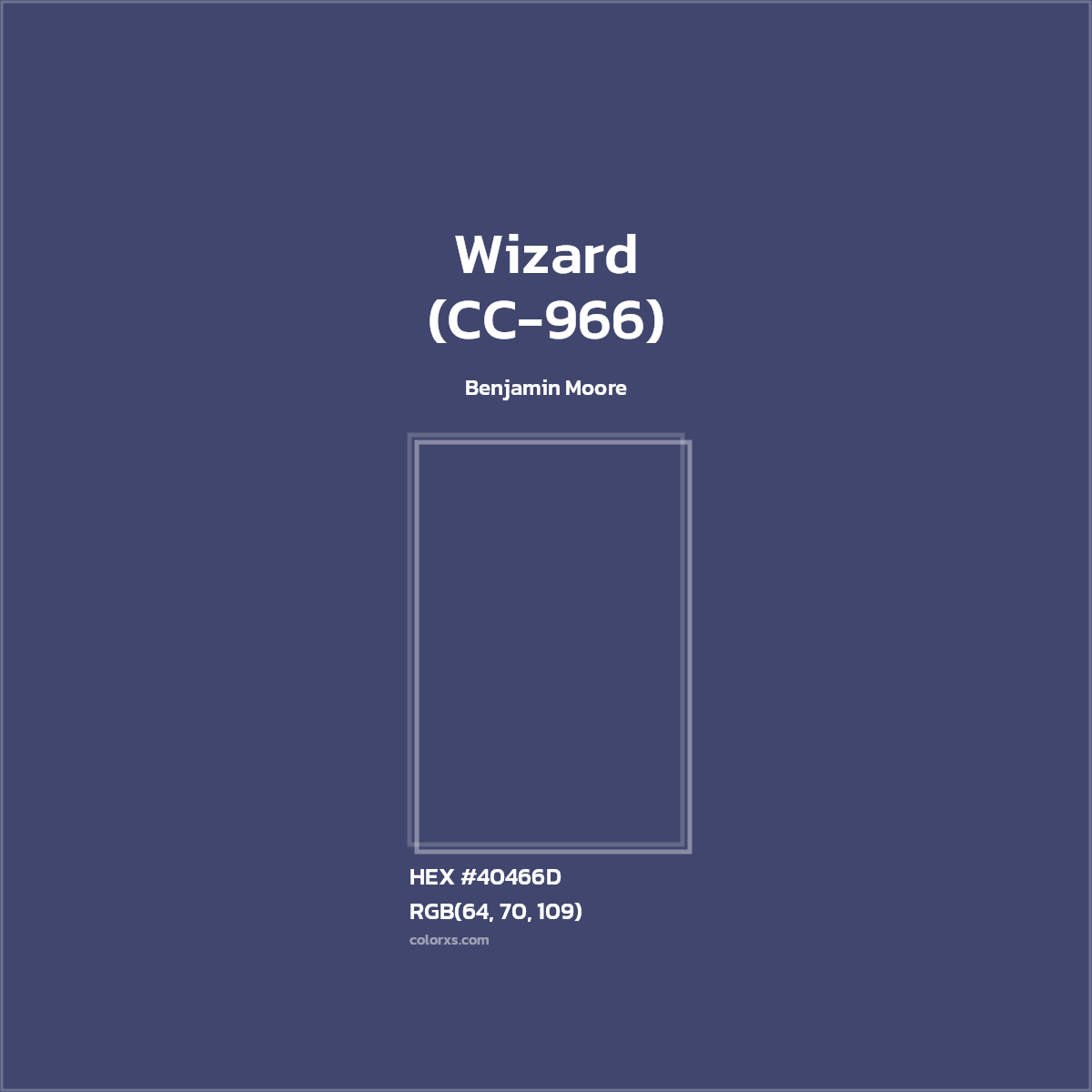 #40466D Wizard (CC-966) Paint Benjamin Moore - Color codes and meaning | Matching colors and paints