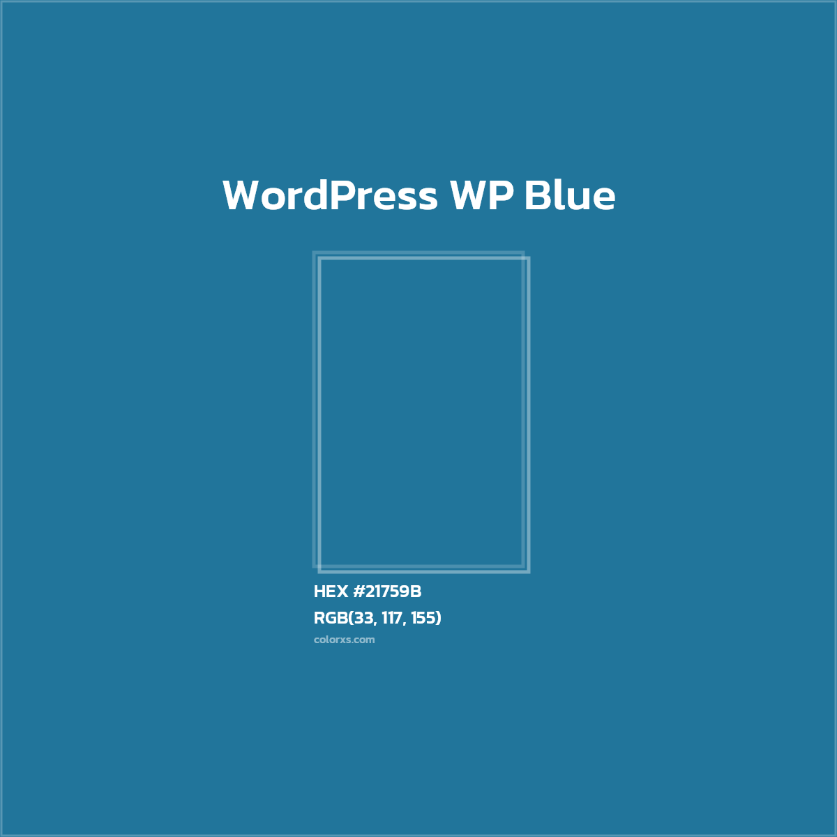 #21759B WordPress WP Blue Other Brand - Color codes and meaning | Matching colors and paints