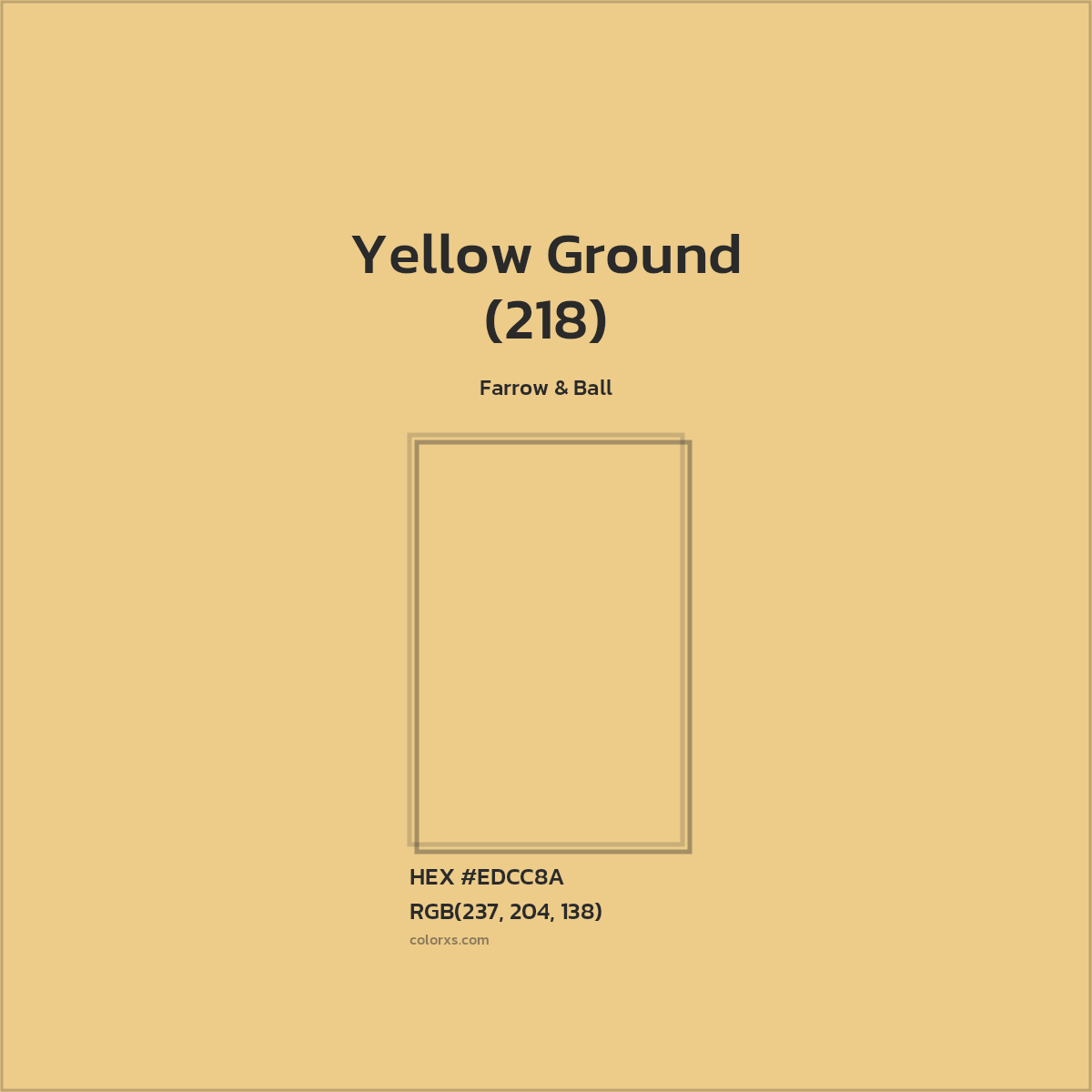 #EDCC8A Yellow Ground (218) Paint Farrow & Ball - Color codes and meaning | Matching colors and paints