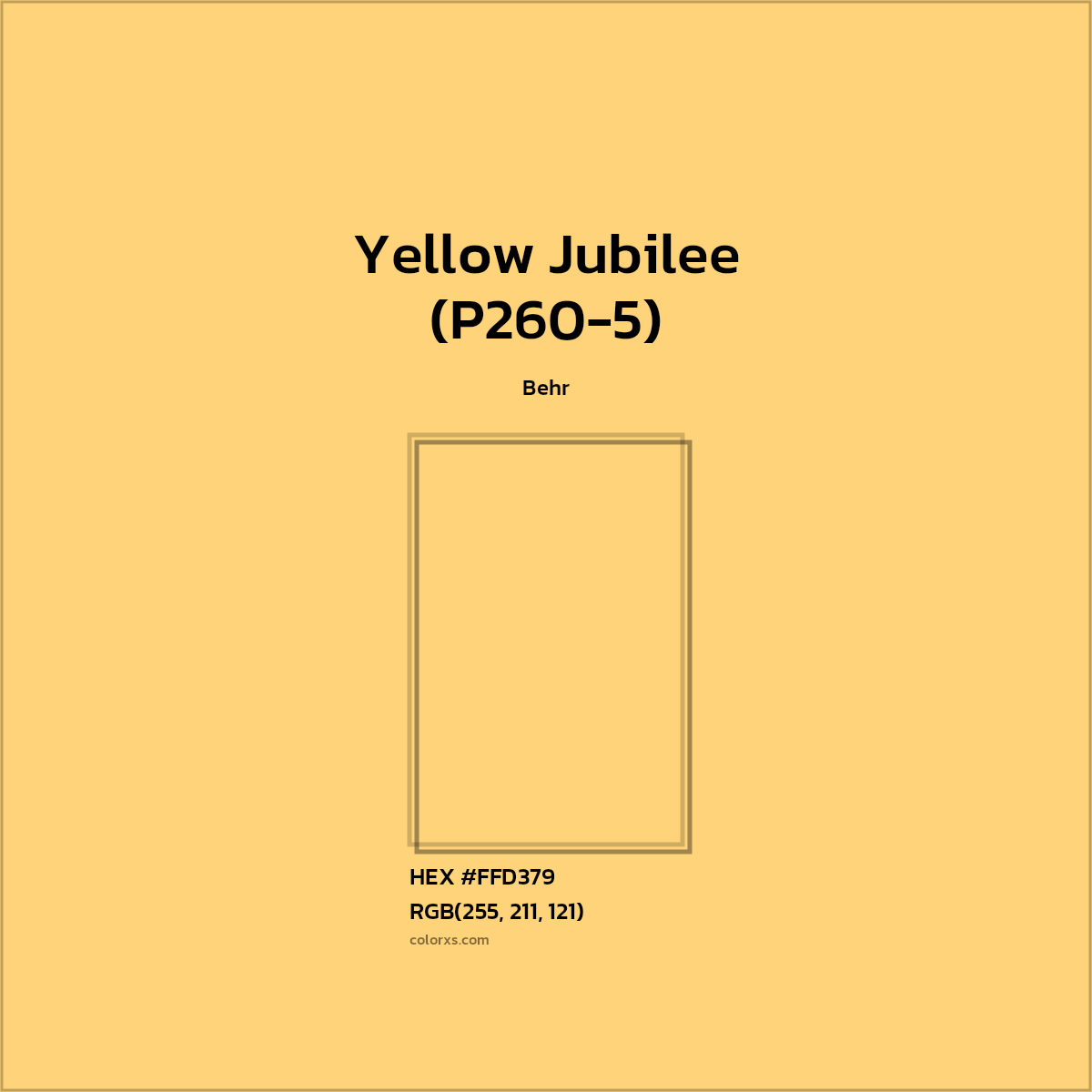 #FFD379 Yellow Jubilee (P260-5) Paint Behr - Color codes and meaning | Matching colors and paints