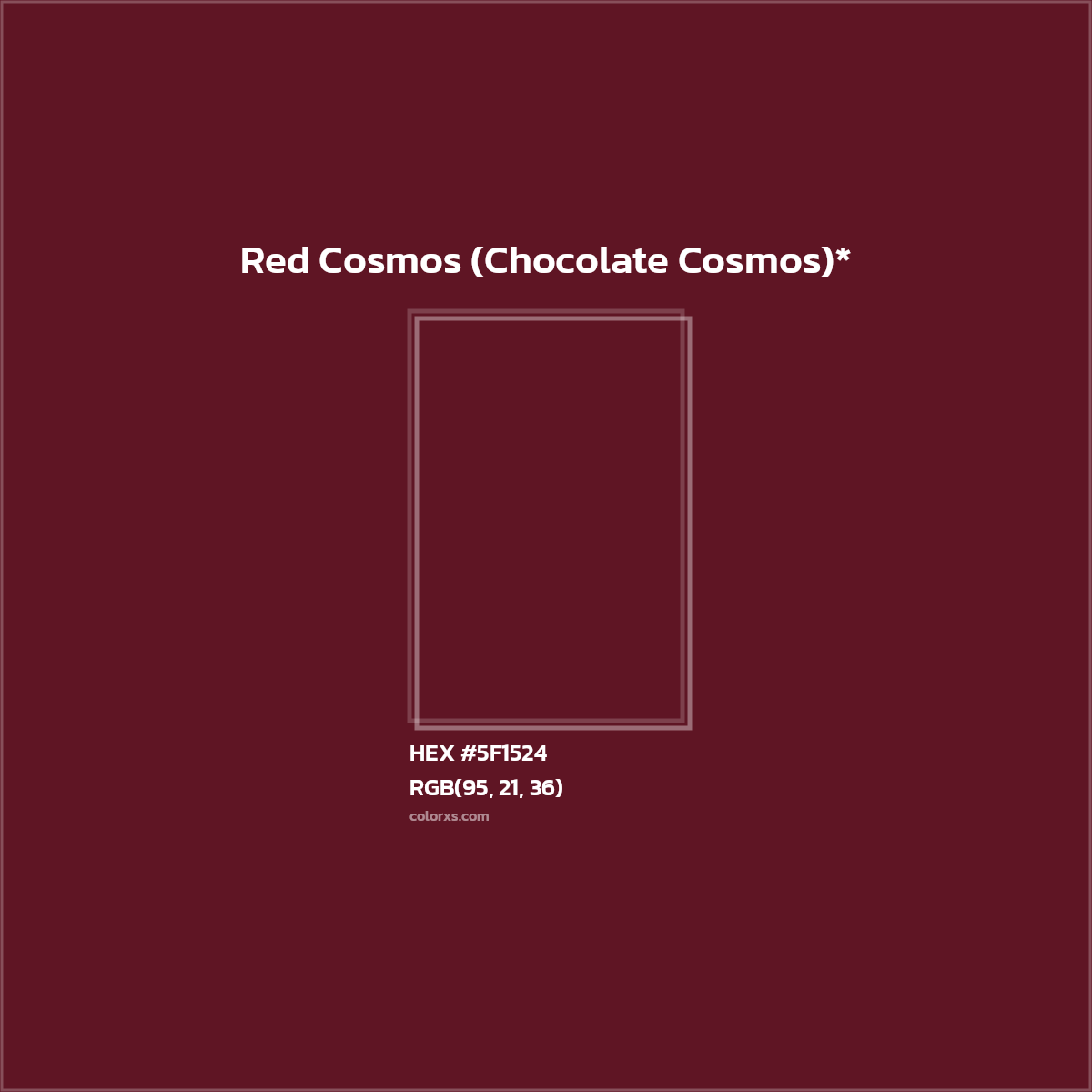 #5F1524 hex color. RGB, RYB, CMYK, HSL, HSV codes and color conversions. Matching color names, palettes, paints.