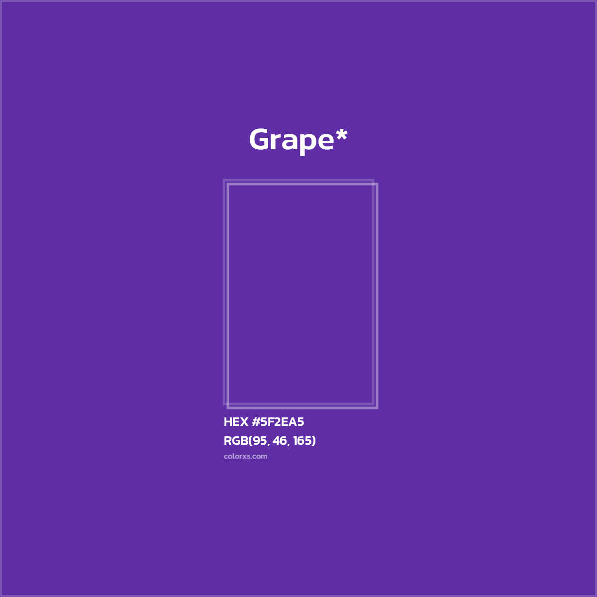 #5F2EA5 hex color. RGB, RYB, CMYK, HSL, HSV codes and color conversions. Matching color names, palettes, paints.
