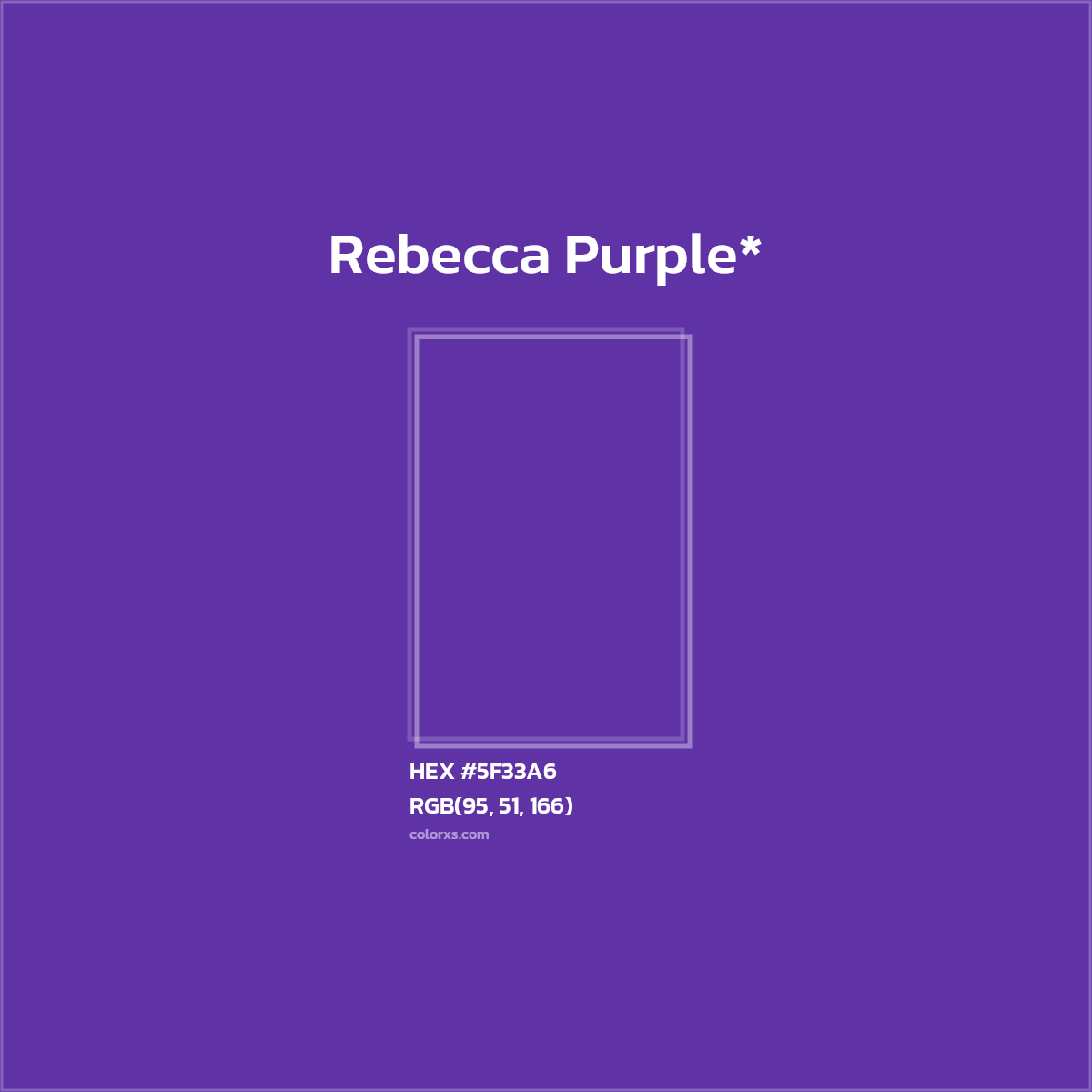 #5F33A6 hex color. RGB, RYB, CMYK, HSL, HSV codes and color conversions. Matching color names, palettes, paints.